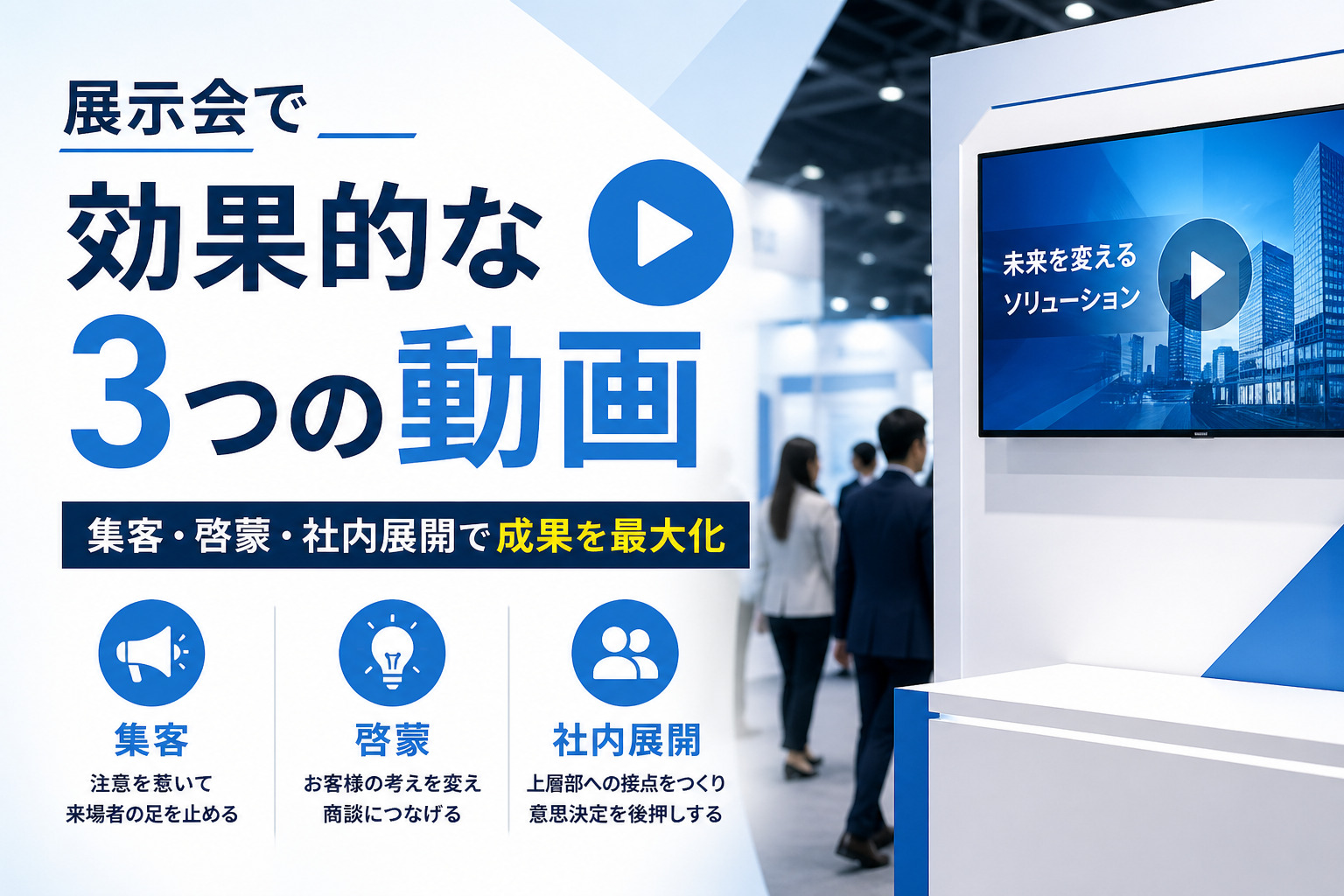 展示会で効果的な3つの動画